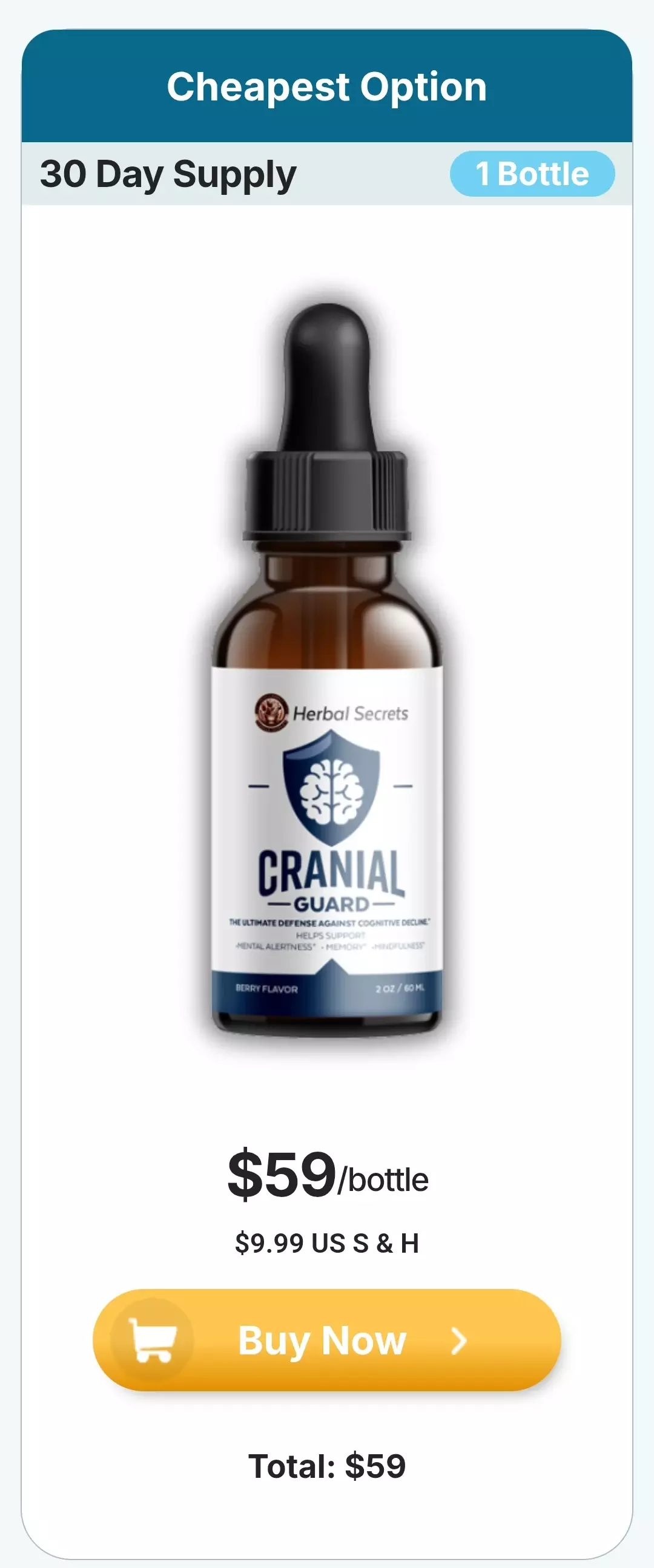 Cranial Guard™ 1 bottle pricing